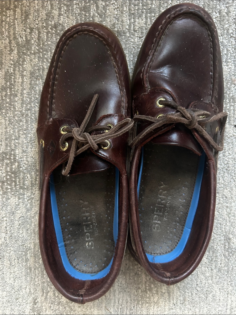 Sperry Men's Dark Brown Leather 2-Eye Boat Shoes